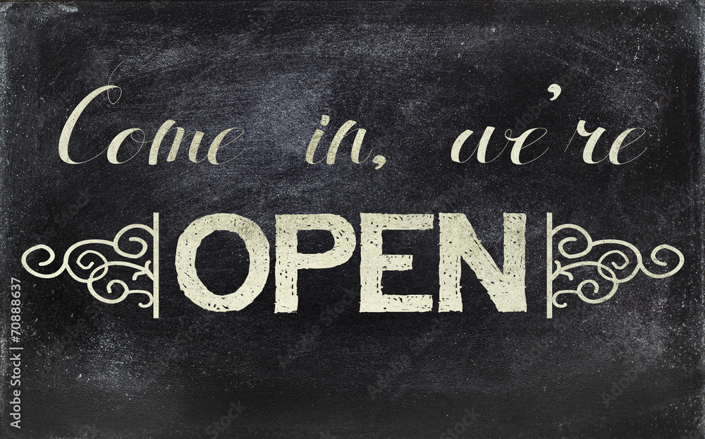 Fototapeta premium Blackboard sign OPEN