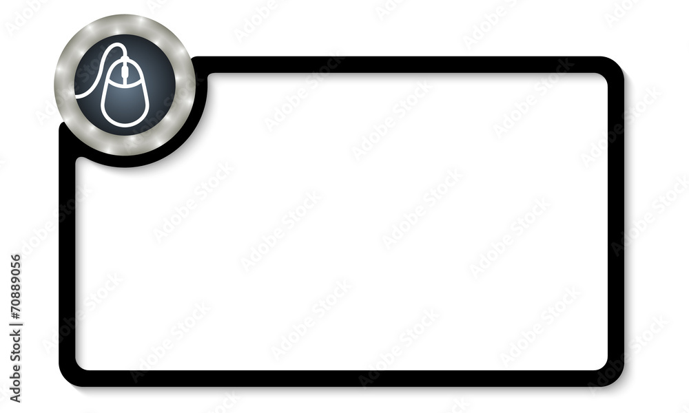 vector frame for entering text with mouse icon vector frame for entering text with mouse icon