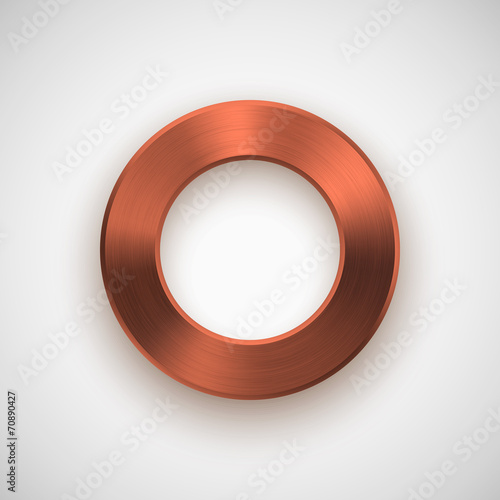 Bronze Abstract Donut Button Template