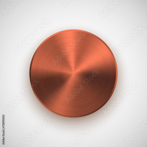 Bronze Gold Abstract Circle Button Template