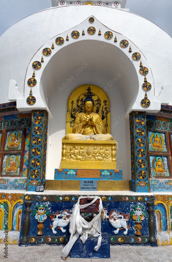 Detail of Tall Shanti Stupa near Leh