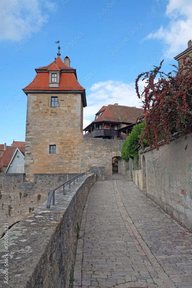 Stadtmauer in Rothenburg