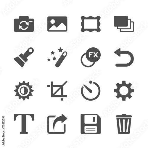 camera application icon set, vector eps10