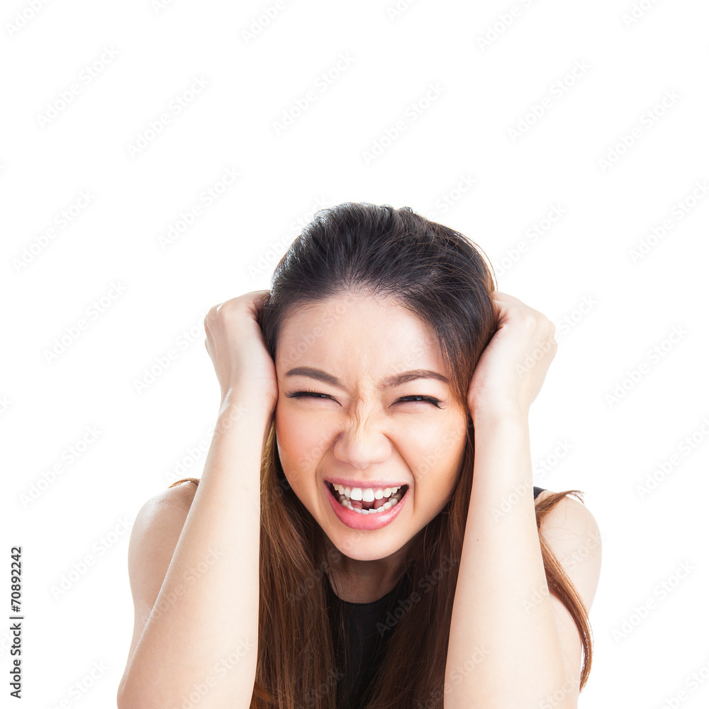 Success / winner business woman cheering full length isolated Success / winner business woman cheering full length isolated