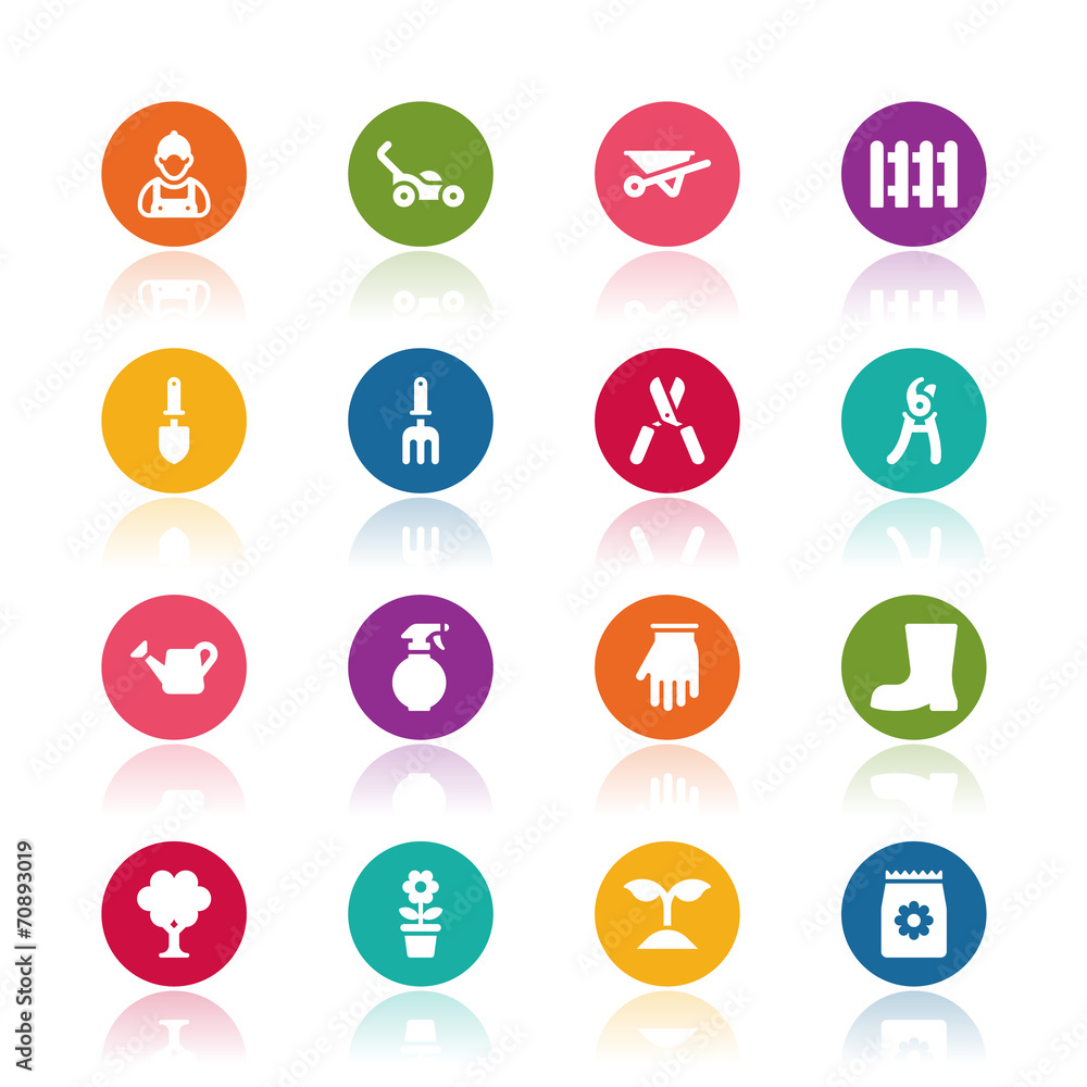 Gardening icons Gardening icons