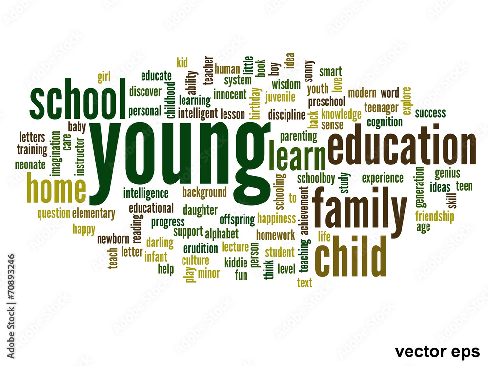 Fototapeta premium Vector conceptual education word cloud