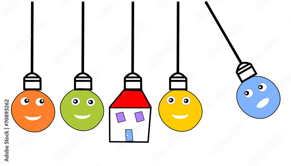 Naklejka premium Dzielenie mieszkania