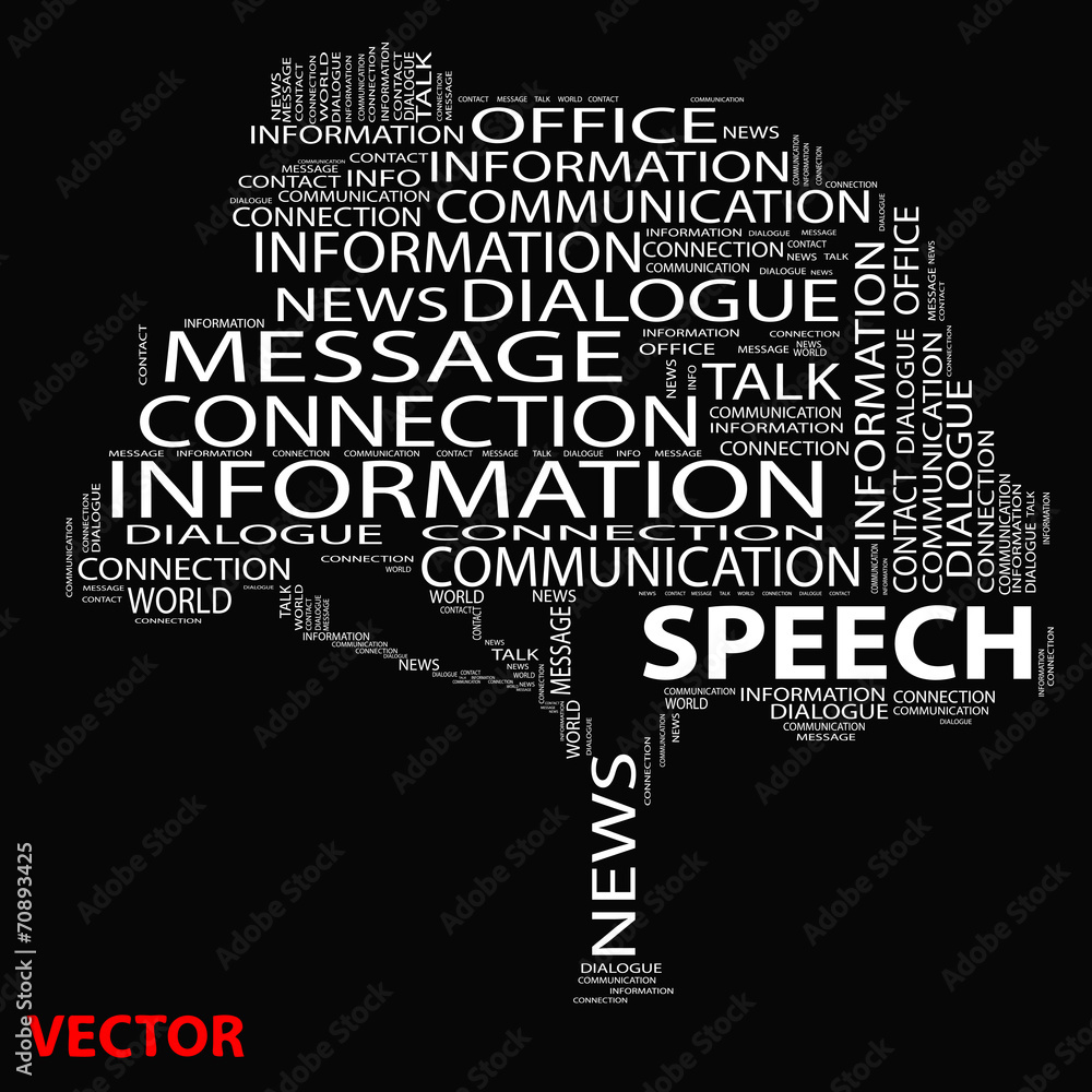 Fototapeta premium Vector conceptual tree word cloud