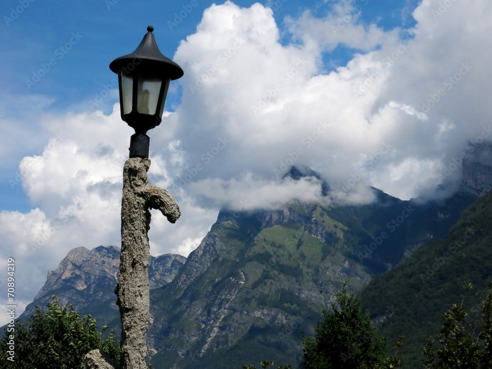 Lamp Pole Alps Italy Lamp Pole Alps Italy
