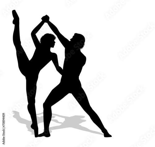 silhouette di ballerini