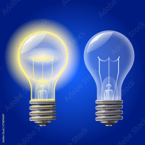 isolatet on-off light bulb