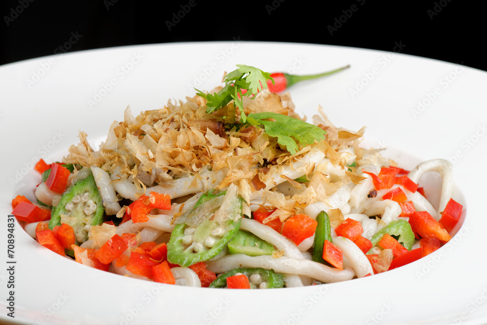 Thai spicy salad with rice noodles Thai spicy salad with rice noodles