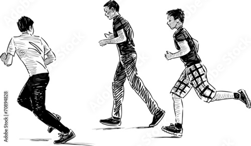 running boys