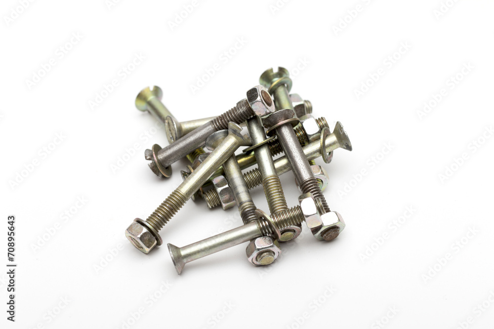 screw on the white background screw on the white background