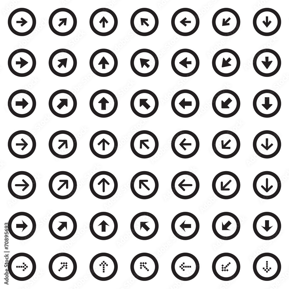 Arrow sign icon set. Arrow sign icon set.