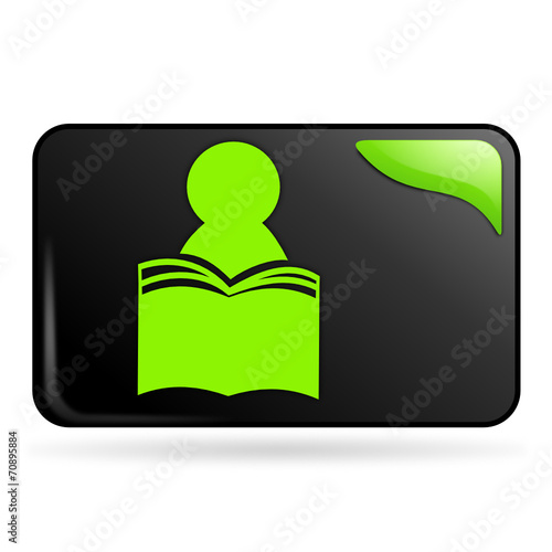 presse journaux sur bouton web rectangle vert