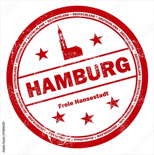 Hamburg Stadt Deutschland Stempel Stamp