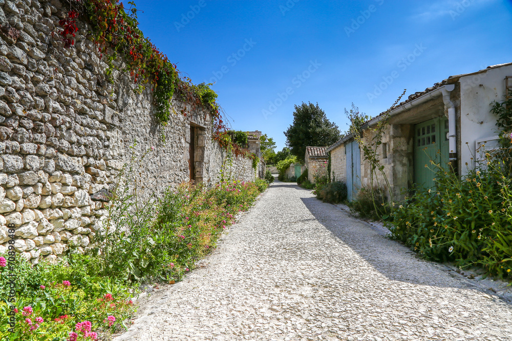 lonely street in a French Village