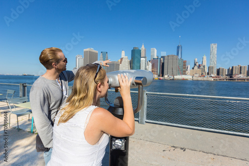Caucasian Couple Visiting New York