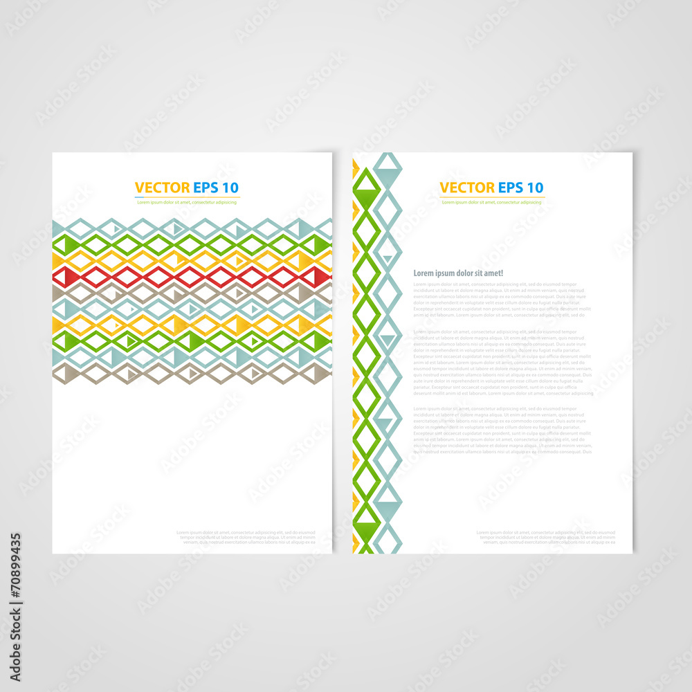 Fototapeta premium Flyer template back and front design.