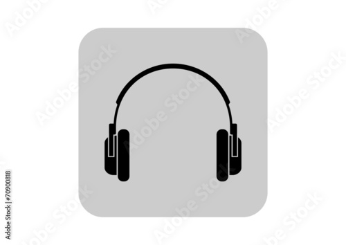 Headphones icon on white background