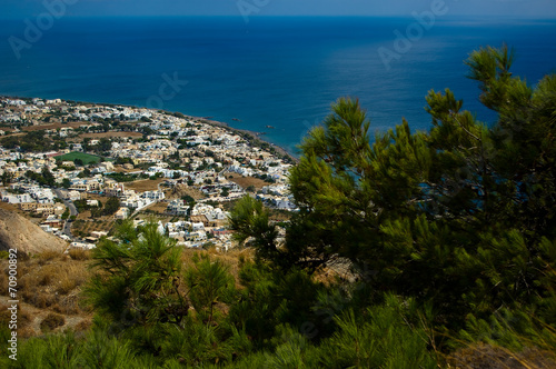 City Kamari  Santorini island  Greece.