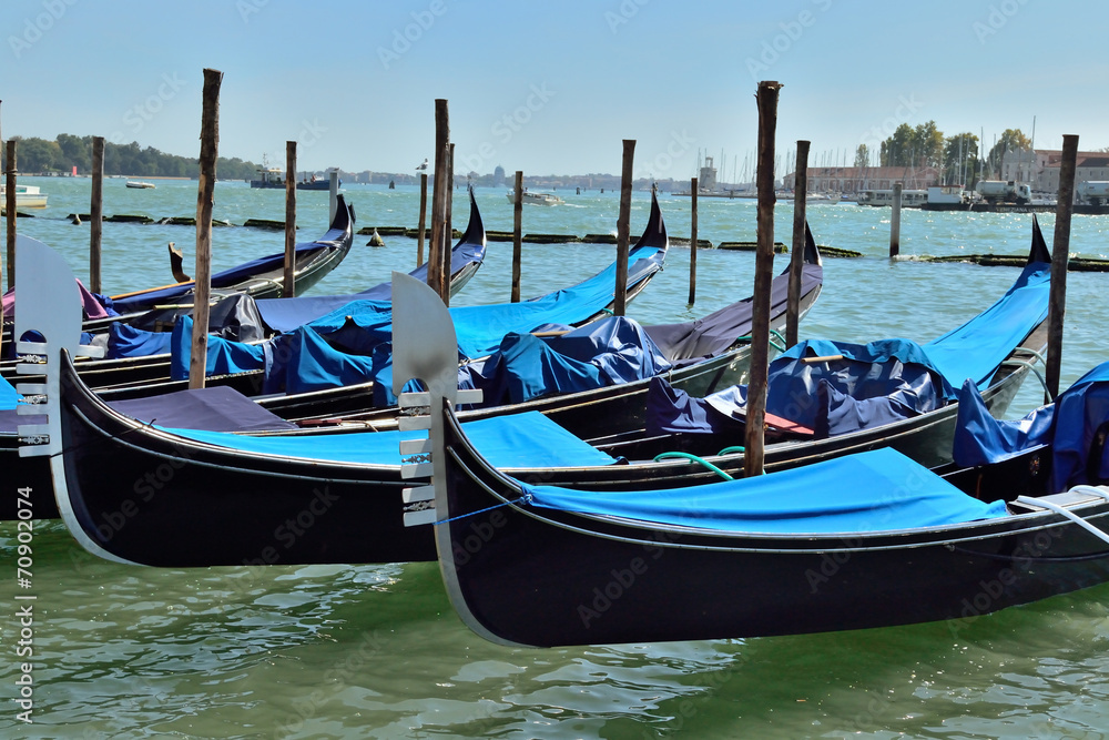 dock for the gondola in Venice