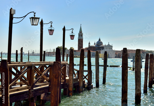 dock for gondolas in Venice