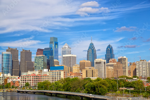 Skyline of Philadelphia downtown, Pennsylvania, USA
