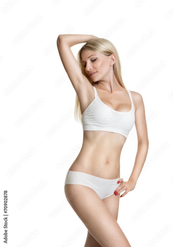 Female waxing armpit in a beauty salon. Depilation. Epilation Female waxing armpit in a beauty salon. Depilation. Epilation