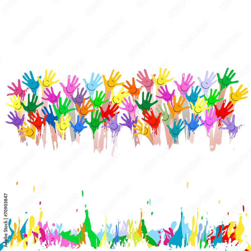 Fototapeta premium colorful hands