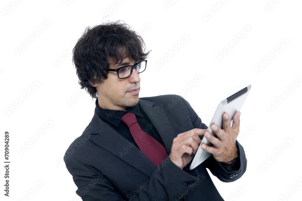 Businessman using a tablet computer Businessman using a tablet computer