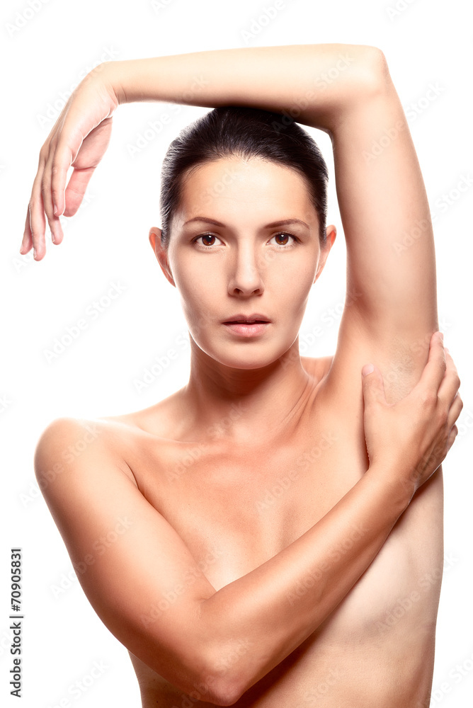 Naked Beautiful Woman With Big Breast. Isolated Image. Stock Photo, Picture  And Royalty Free Image. Image 11172144.