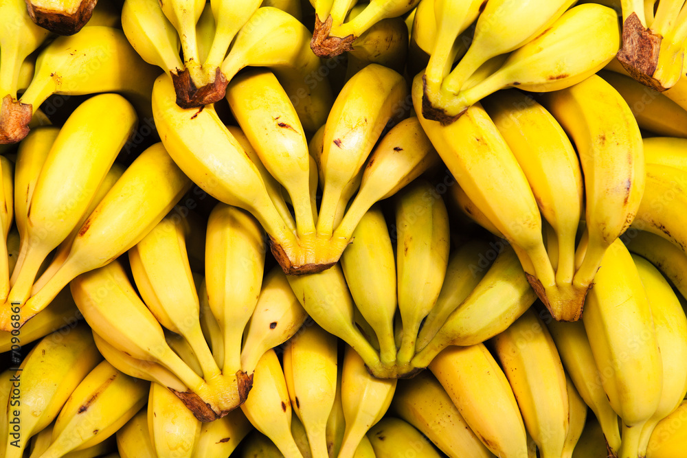 Bananas at market. Background.