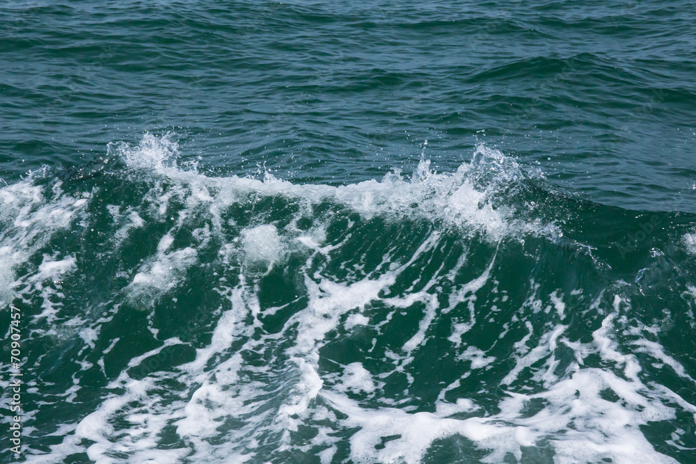 The sea and the waves, Wave caused by cruise ship. The sea and the waves, Wave caused by cruise ship.