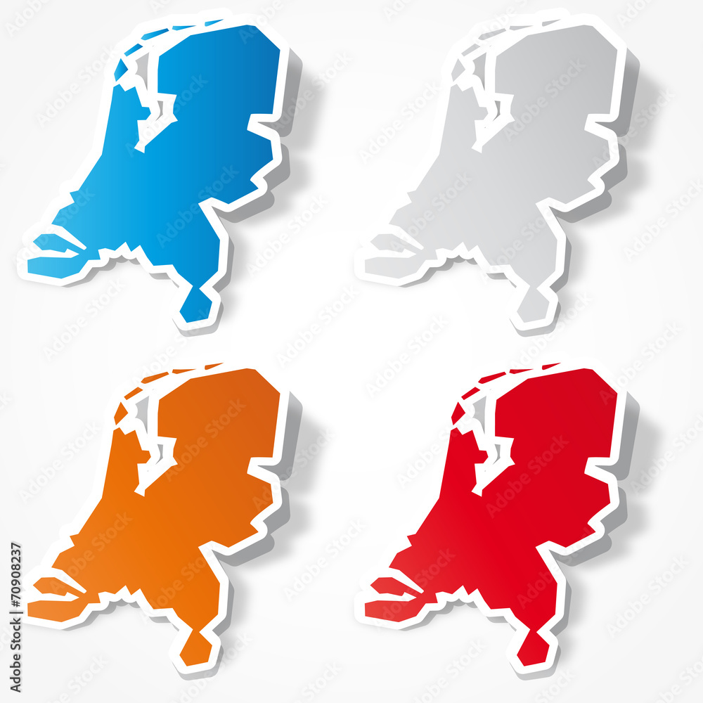 Naklejka premium Map of Netherlands