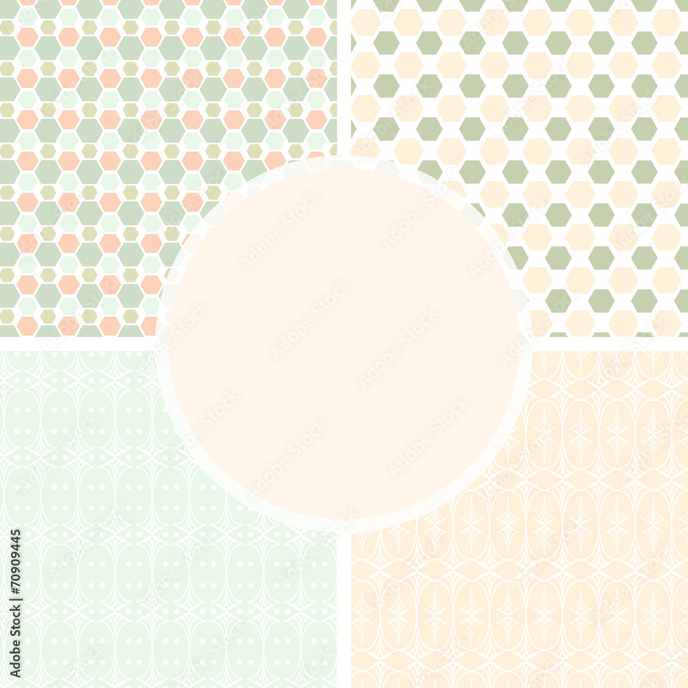 Shabby chic patterns and seamless backgrounds