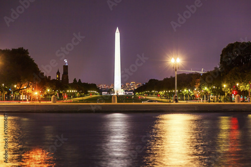 The Mall Smithsonian Washington Monument Nigh Washington DC © Bill Perry