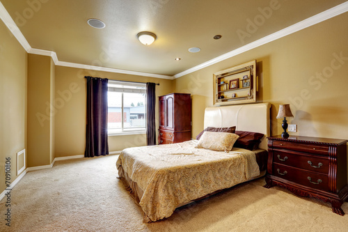 Spacious master bedroom interior
