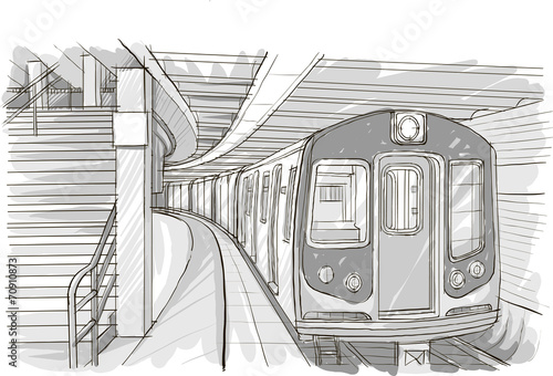 рисунок станции метро