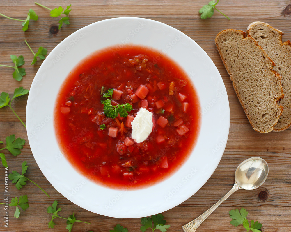 Russian Borscht Borschtsch StockFoto Adobe Stock