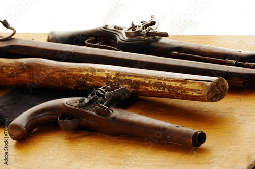 Flintlock blunderbuss pistols
