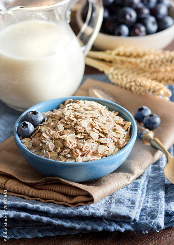 Rolled oats in a bowl Rolled oats in a bowl