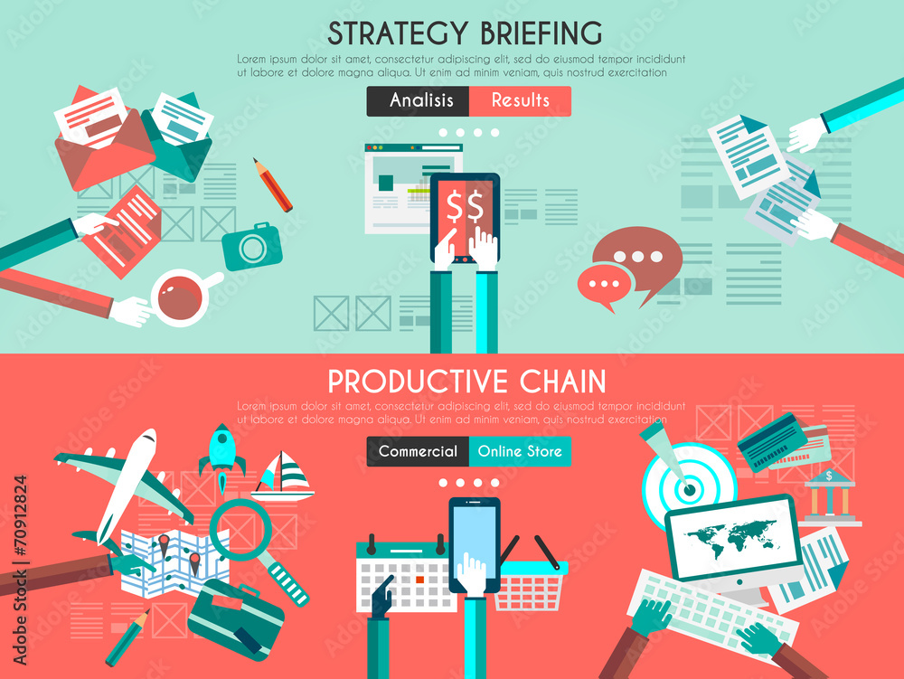 Icon Flat UI designs for business briefing Icon Flat UI designs for business briefing