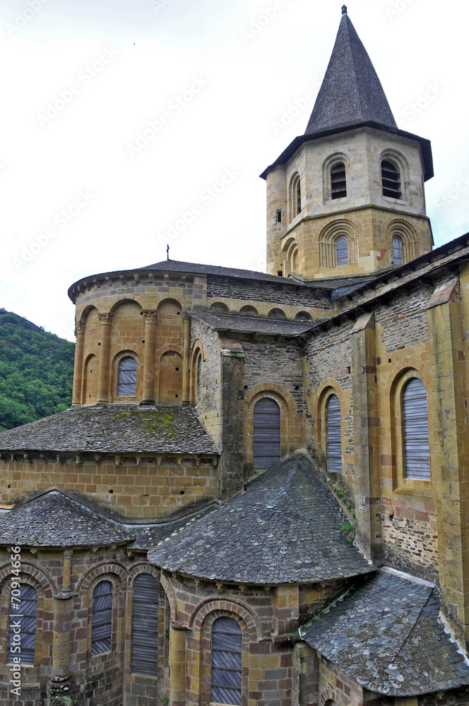 Fototapeta premium L'Abbazia di Conques, Aveyron - Francia