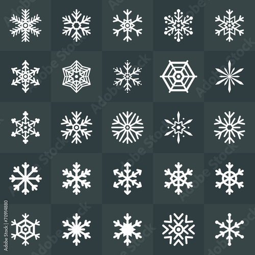 Snowflakes icons collection