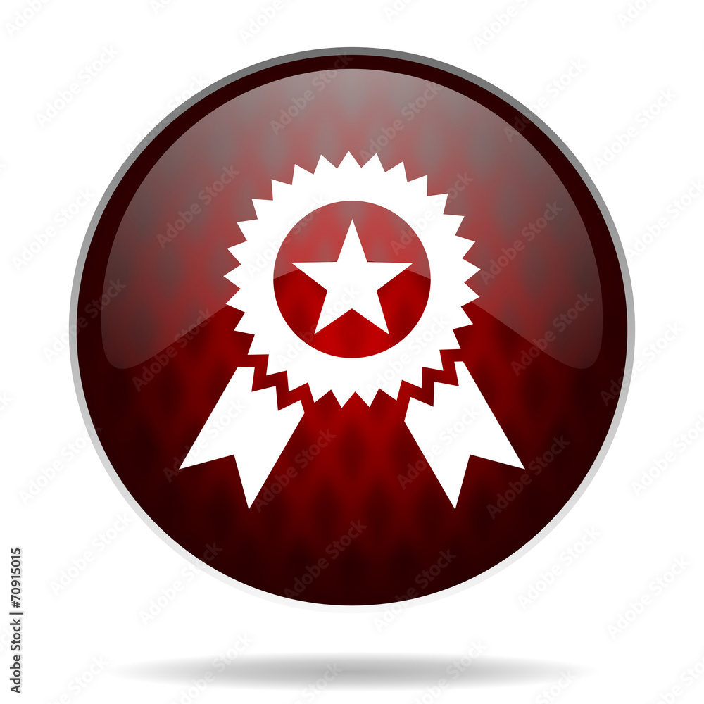 award red glossy web icon on white background. award red glossy web icon on white background.