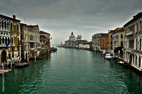 Grand Canal of Venice with Dark Grey Sky © Donatas Dabravolskas