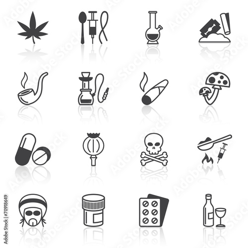 Drugs icons black