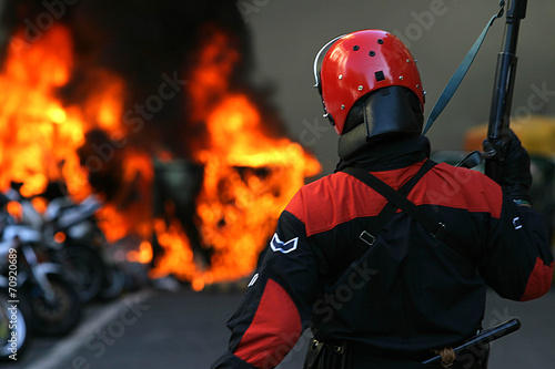 POLICE IN FIRE photo